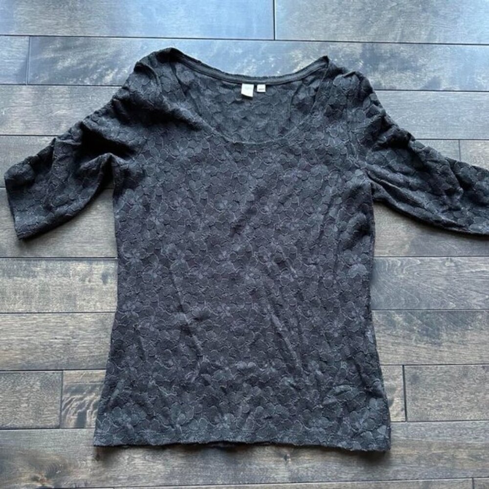 Anthropologie Sheer Lace Top